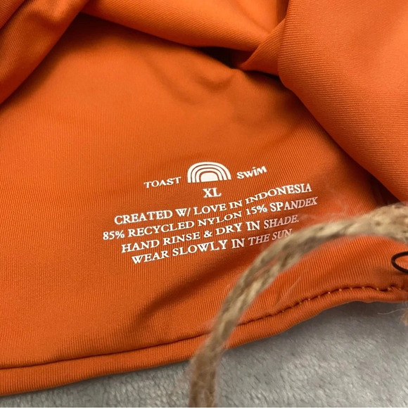 New! Toast Swim x Free People signature scoop top rust nwt 21089 - Picture 5 of 7